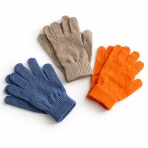 Cozy Kids NWOT 3 PK Cozy Knit "Magic" Gloves - Blue, Tan, & Orange